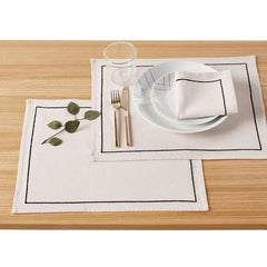 Cotton Dining Set With Barrata - Beige