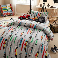 Kids' Premium Bed Sheet Set - Racing Cars