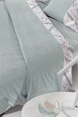 Premium Cotton Double Bed Sheet Set- Signature Slate