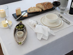 Cotton Dining Set-White