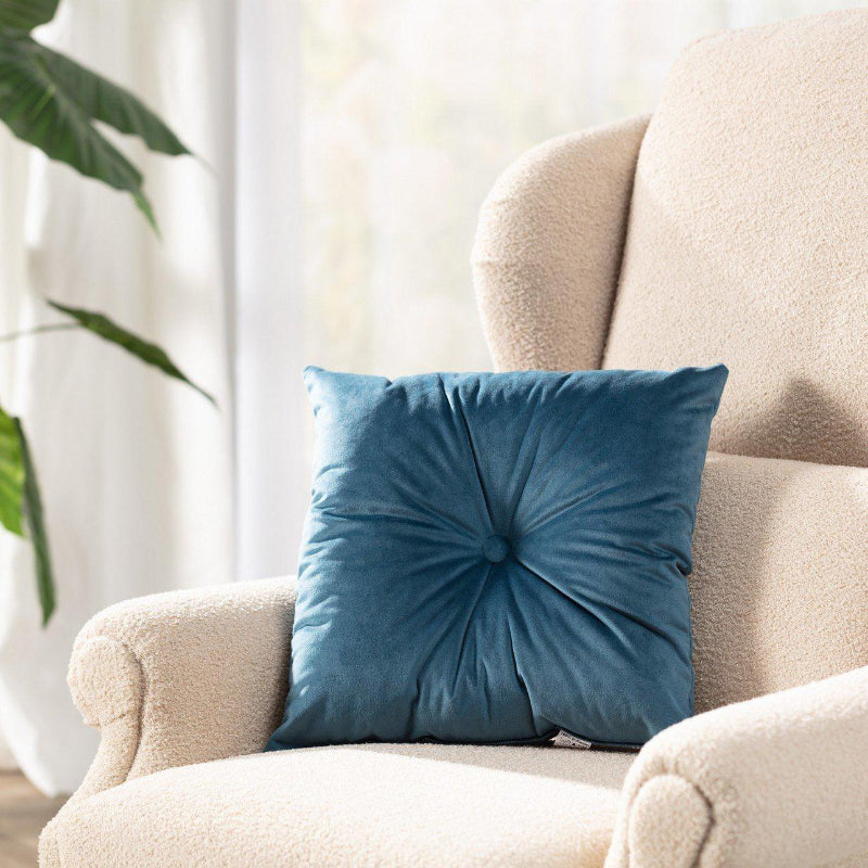 Button Velvet Cushion Covers - 1 Pc
