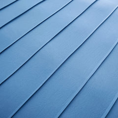 Minimal Pleated Cotton Duvet Cover Set - Blue