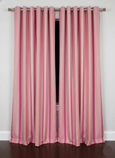 2Pc Printed Eyelet Curtain – Candy Pink Stripe