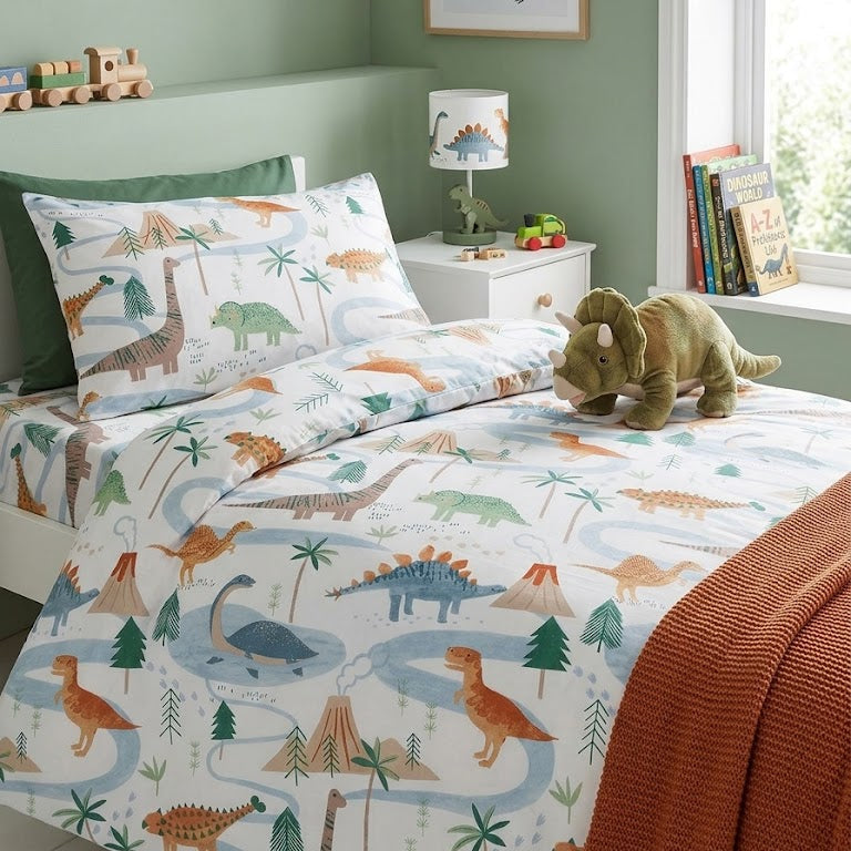 Kids' Premium Bed Sheet Set - Little Dino Land