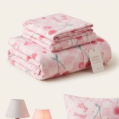 Kids' Premium Bed Sheet Set - Cherry Blossom