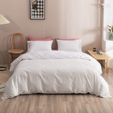 Plain Dyed Duvet Cover Set-White