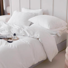 Plain Dyed Duvet Cover Set-White