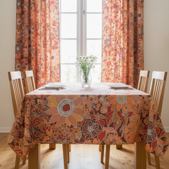 Printed Cotton Duck Table Cover-Warm Autumn