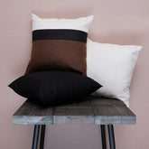 Berry Brown Jute Cushion Covers - 3 Pcs Set