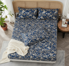 Double Cotton Bed Sheet - Midnight Thicket