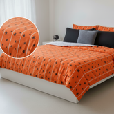 Double Cotton Bed Sheet - Stellar Orange