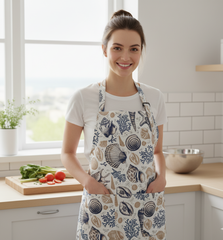 Waterproof Apron with Front Pocket - Sea Shell