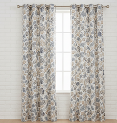 2Pc Waterproof Printed Curtains- Sea Shell