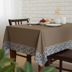 Elegant Cotton Table Cover with Sea Shell Edge