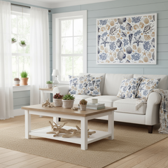 Waterproof Sea Shell Printed Cushion Cover-1 Pc