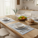 Waterproof Dining Set - Blue Irregular Stripe