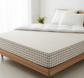 Waterproof Printed Mattress Protector - Beige Checked