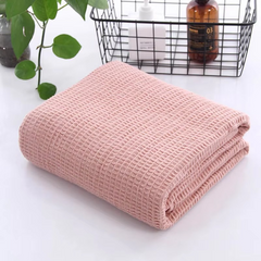 Luxe Waffle Cotton Throw