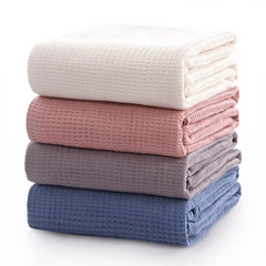 Luxe Waffle Cotton Throw
