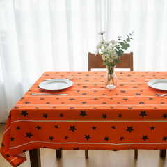 Printed Cotton Table Cover-Stellar Orange
