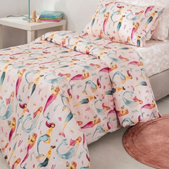 3 Pcs Kids' Premium Single Bed Sheet Set - Mermaid Dreams