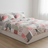 Double Cotton Satin Bed Sheet - Geometric Bliss