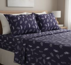 Double Cotton Satin Bed Sheet - Zako Garden
