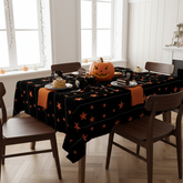 Printed Cotton Table Cover-Stellar Black