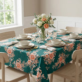 Printed Cotton Table Cover- Emerald Garden