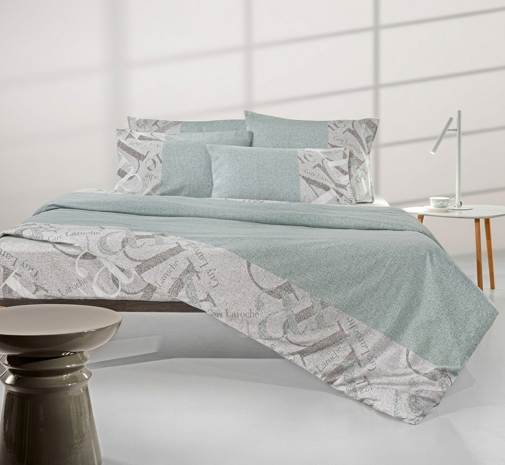 Premium Cotton Double Bed Sheet Set- Signature Slate