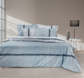 Premium Cotton Double Bed Sheet Set- Steel Linear