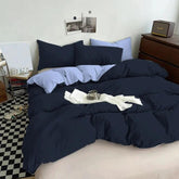 Plain Dyed Reversible Cotton Duvet Cover Sets