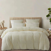 Luxury Velvet Duvet Cover Set - Off White