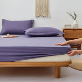 Purple Egyptian Cotton Fitted Sheet Set