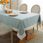Decorative Tablecloth - Sea Blue With White Bordered