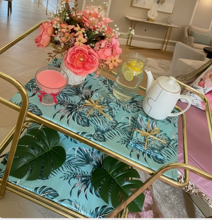 Waterproof Tea Trolley 9 Pcs Set - Tropical