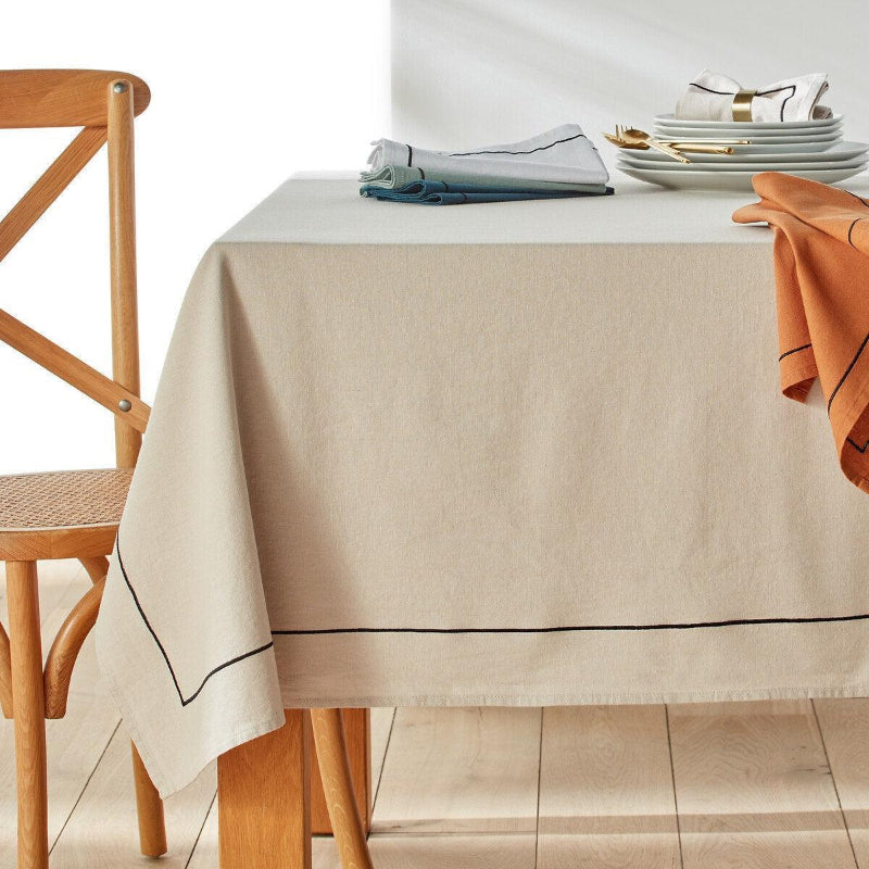 Cotton Dining Set With Barrata - Beige
