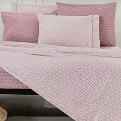 Premium 4-Piece Double Bed Sheet Set - Blush Pebble