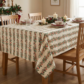 Printed Cotton Table Cover- Festive Berries