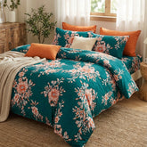 Double Cotton Bed Sheet - Emerald Garden