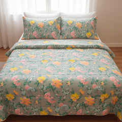 Double Cotton Bed Sheet - Sage Meadow Floral