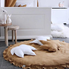 Baby Rug Round Style With Frilled
