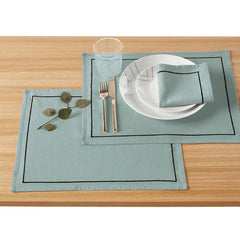 Cotton Dinning Set With Barrata - Light Green