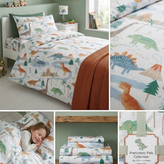 Kids' Premium  Bed Sheet Set - Little Dino Land