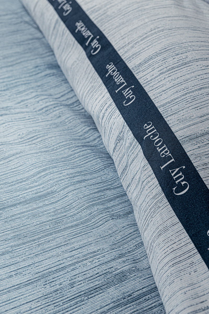 Premium Cotton Double Bed Sheet Set- Steel Linear