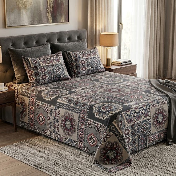 Double Cotton Bed Sheet - Rawaaj Tile
