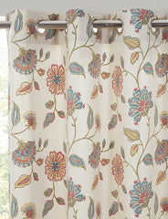 2Pc Printed Blackout Curtains – Premium Floral Bloom