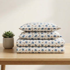 Double Cotton Bed Sheet - Ivory Bloom