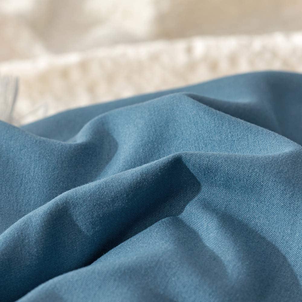 Plain Dyed Duvet Cover Set-Lake Blue
