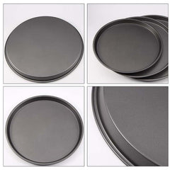 Pizza Baking Pan Carbon Steel Nonstick - 3 Pcs Set Round